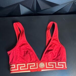 Versace Red and Gold Women's Bra